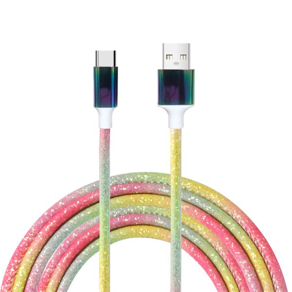 1m Length C-C20V3A 60W Max C-L 9V3A 27W Max Glowing Data Cable Metal Shell Leather Wrap for Elegant Durability