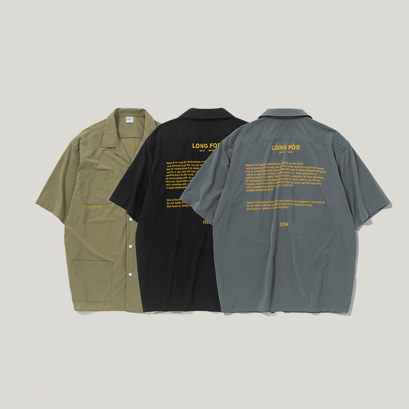 Soild Colors Personalised Oversize Men Shirts Knitted Hip Hop Shirts For Men