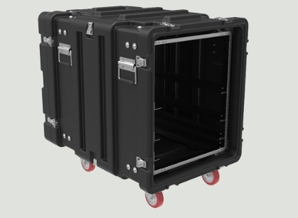 14U LLDPE Shockmount Rack Rolling Rack Case Dustproof