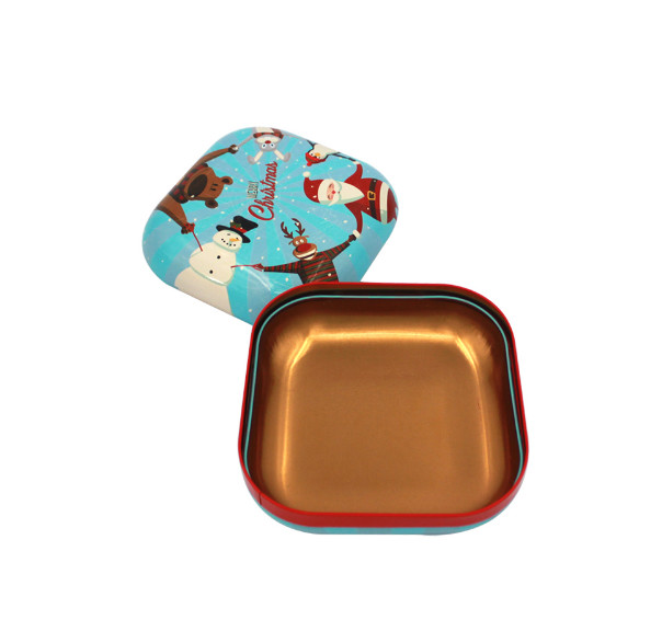 Colorful Candy Tin Containers With Small Dimension And Xmas Style , 0.23mm Thickness