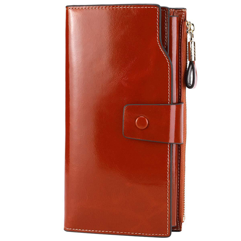 Multi Function Cards Holders Lady PU Leather Coin Bifold Purse with Big Cash Pockets OEM/ODM