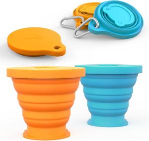 China 180ml 200ml 270ml 320ml Silicone Folding Camping Cup Customized Logo wholesale