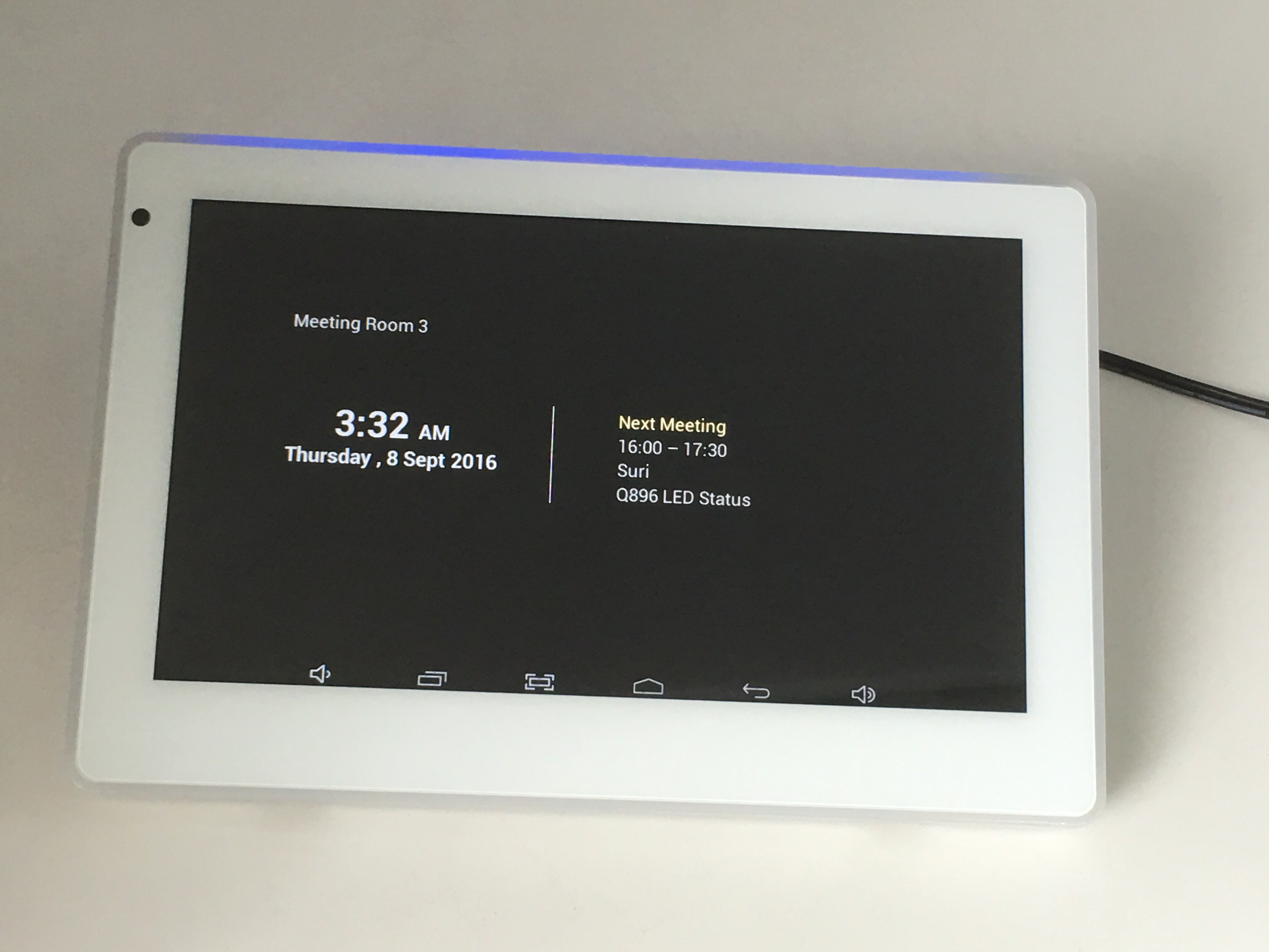 Auto Start Up 7 inch Recessed Wall Mount Android Touch Screen POE Power Tablet With RS232 Communication