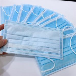 China Fluid Resistant 3 Layer Non Woven Mask Hypoallergenic Skin Friendly wholesale