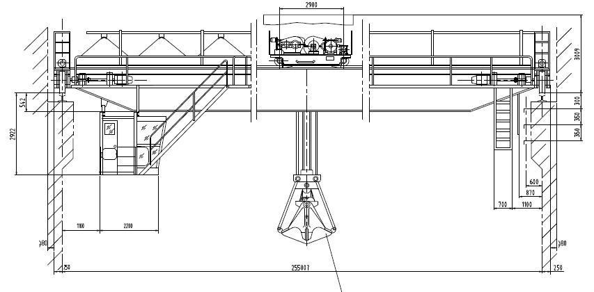 Hot Selling Double Girder overhead Grab Crane for wholesales