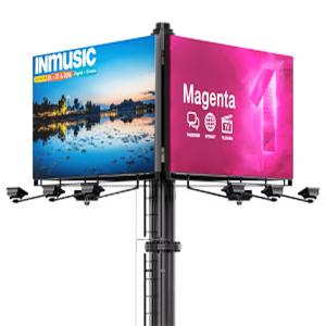 China Outdoor Waterproof Light Pole LED Display Screen P3.91 Full Color wholesale