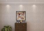 Bedroom PVC Country Style Wallpaper with Symmetrical Floral Pattern