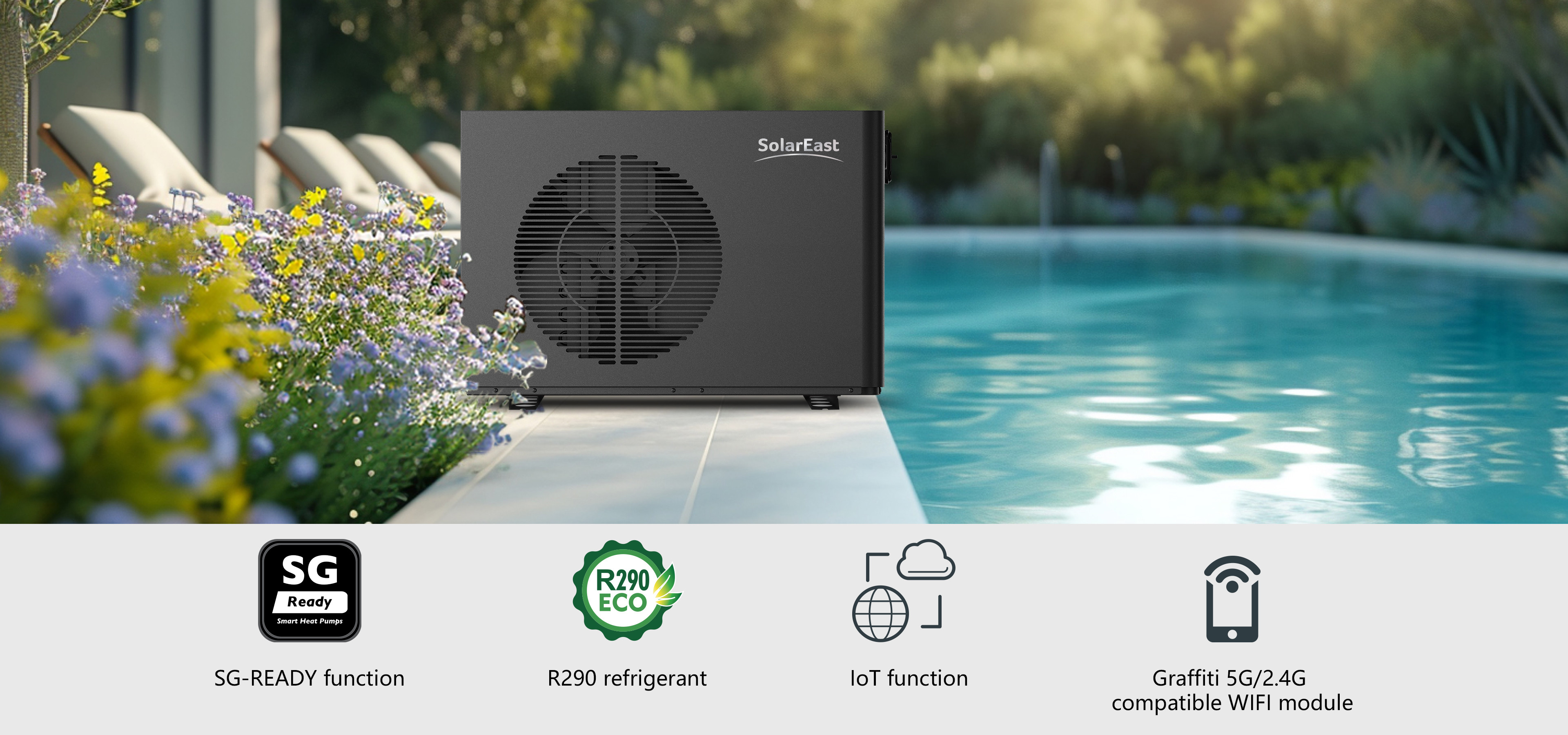 Energy Saving 13KW R290 Low-Noise Heat Pump Swimming Pool Heater
