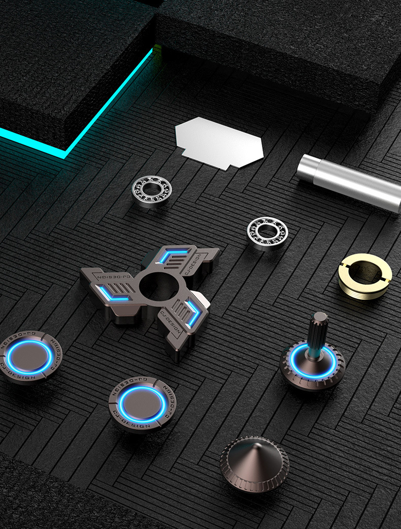 Metal Finger Hand Toy for Adults Teens Kids ADHD Fidget Spinner Anti-Anxiety Puzzle
