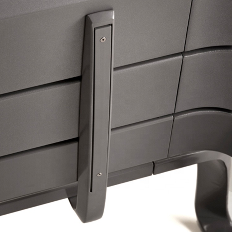 Outdoor Modern Design Backrest Bench Stainless Steel Wooden Bench Garden Park Public Bench