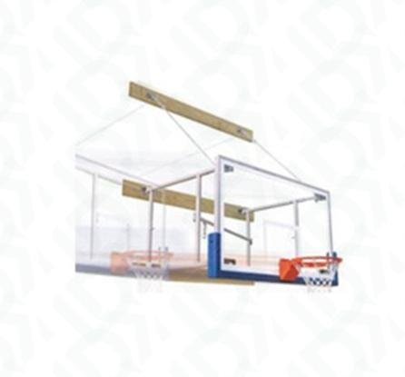 High Grade Wall Hung Basketball Hoop White Wall Mounted Basketball Rim Metal