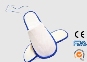China Lightweight Bdisposable Hotel Slippers , White Color Disposable Paper Slippers wholesale