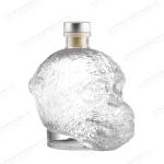 Clear 1000ml Large Size Ape Head Shape Vodka Glass Bottle for Beverage Packaging