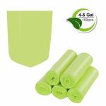 100 % Small Compostable Trash Bags , Flat Bin Liner Bags 0.01 - 0.08 Mm