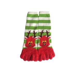 China acrylic five toes socks with feather yarns wholesale
