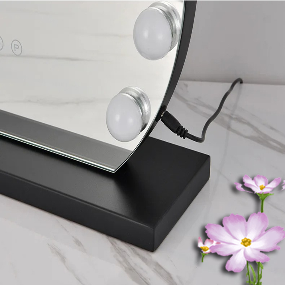 Extra LOGO Yes Custom Chrome LED Light Bulb Hollywood Mirror for Fashionable Vanity