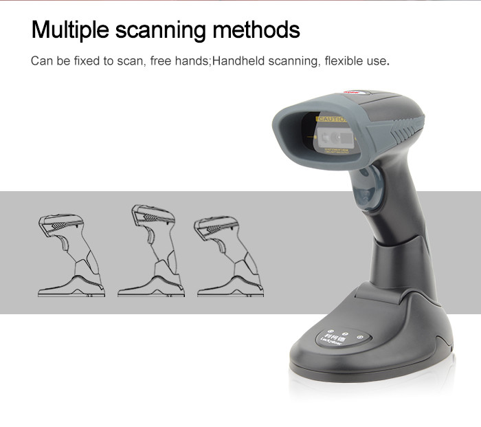 Wireless Bluetooth 2D Barcode Scanner Fast Decoding For Supermarket Store / Grocery Store