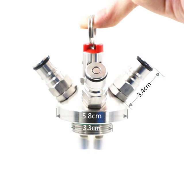 Five Clover Ball Lock Mini Keg , 18/8 Stainless Steel Ball Lock Tapping Head