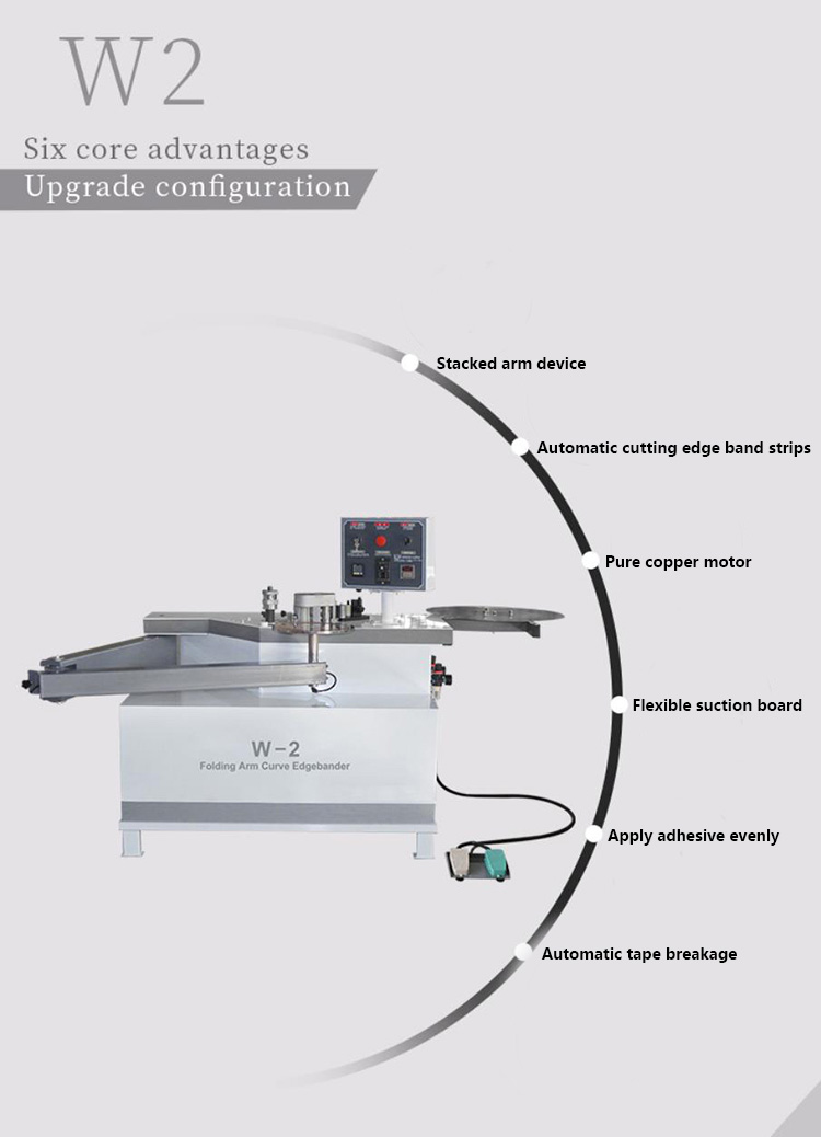 Air Pressure 0.5-0.8Mpa Touch Screen Folding Arm Edge Banding Machine Easy Operation