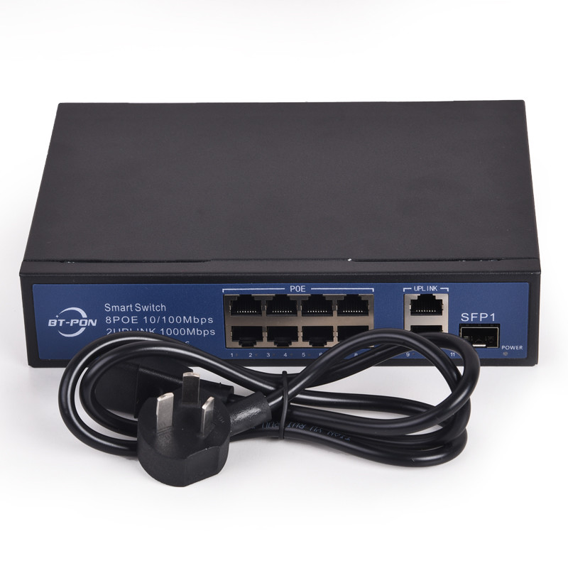 Low Consumption 2 Port 24 Port 1000m Poe Network Switch