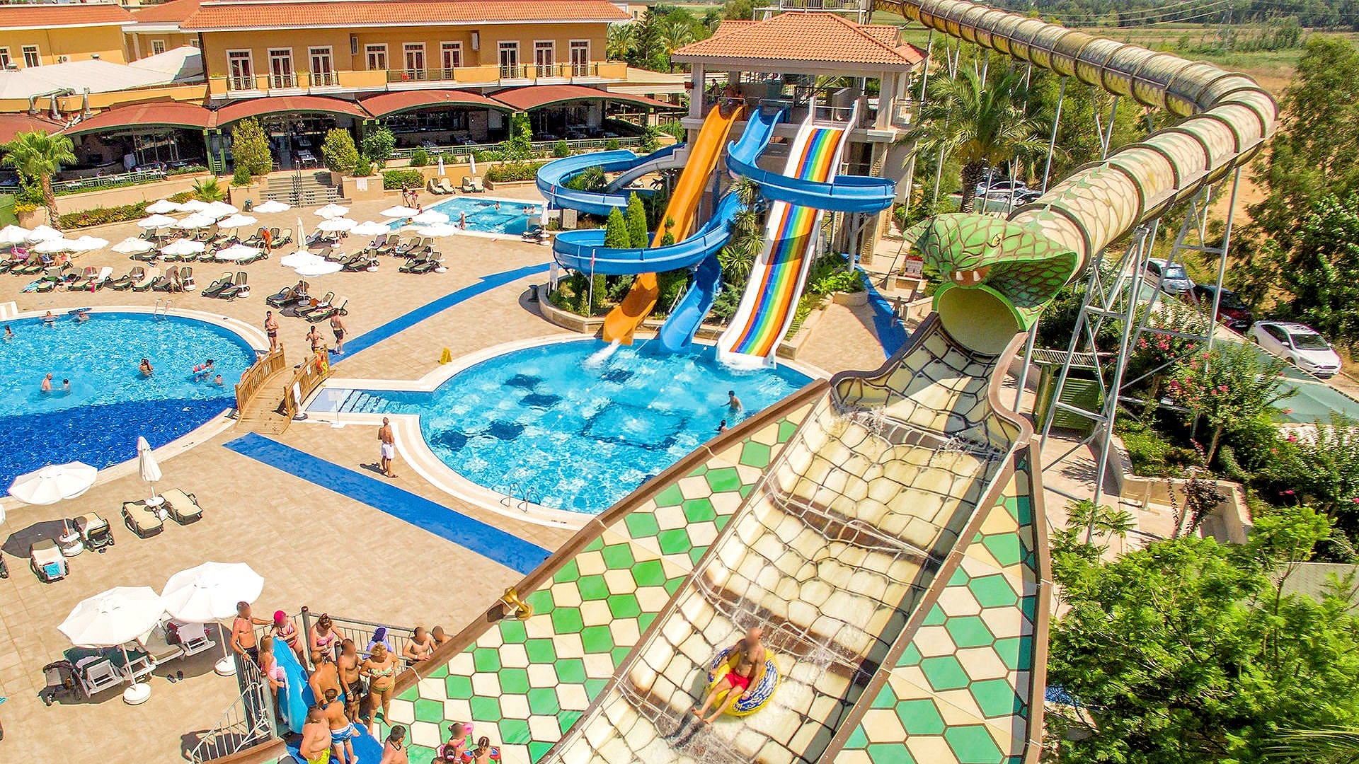 Outdoor Amusement Park Ride Tube Water Fiberglass Slide Parts