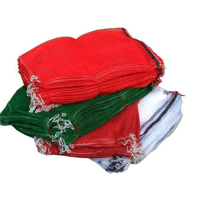 Drawstring Mesh Firewood Bags for Agricultural Produce and Vegetables Sealing Handle