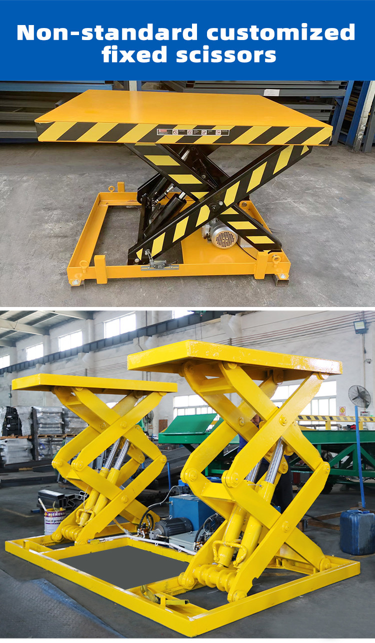 Electric Stationary Lift Table 4T Stationary Scissor Lift Mechanism