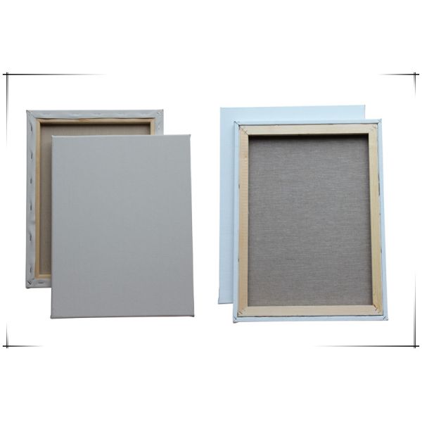 Blank White Stretched Canvas with Pine Wood Frame and Waterproof 280g Cotton Linen for Acrylic Oil Painting