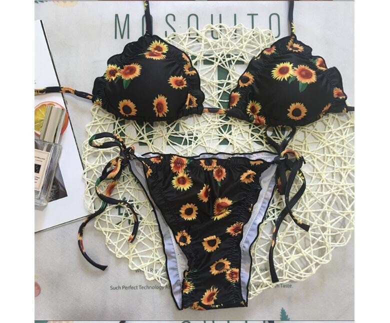Ciktidin Floral print 2018 swimwear women swimsuit beach bathing suit