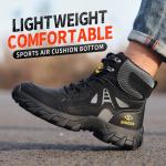 Microfiber Leather Flying Knit Safety Boots Kevlar Midsole Steel Toe Safety