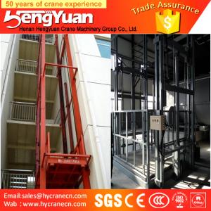 China 500kg-3000kg floor to upstairs goods guide rail chain lift table wholesale