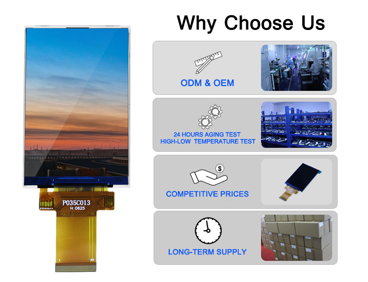 Polcd 450 Nit 3.5 Inch Touch Screen 320x480 Pixels TFT LCD Module