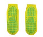 Yellow Kids Non Slip Grip Socks Trampoline Children's Slide Gripper Socks For
