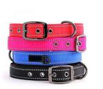Reflective Heavy Duty Nylon Dog Collars Metal Buckle Eco Friendly 5 Sizes Option
