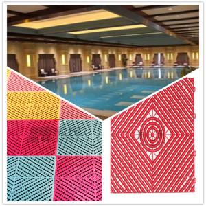 China 3W Pool/Bathroom/Washing Room/Kitchen Plastic Interlocking Maze Leak Grid Flooring Factory wholesale