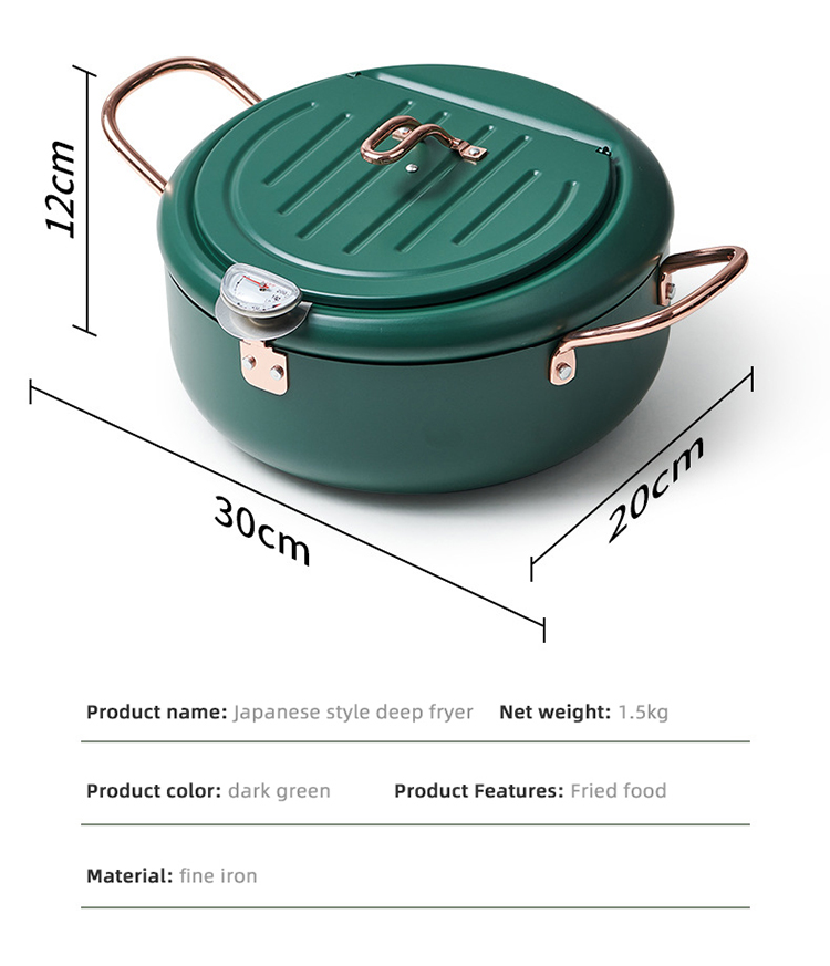 Household Controllable Deep Frying Pots Temperature Fine Iron Small Fryer