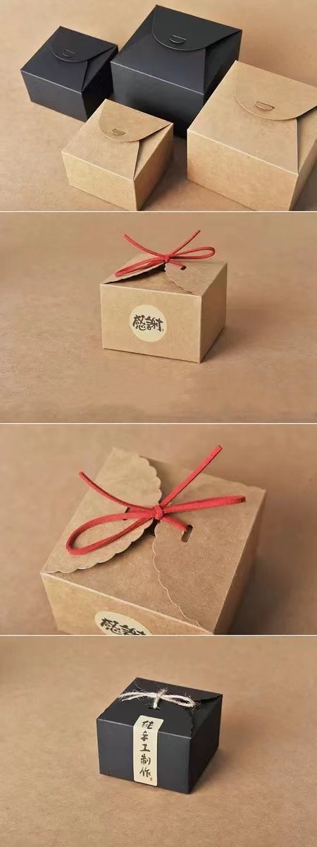 Soap 350gsm Packaging Kraft Paper Box Recycle Handmade Vintage Cardboard Craft Box