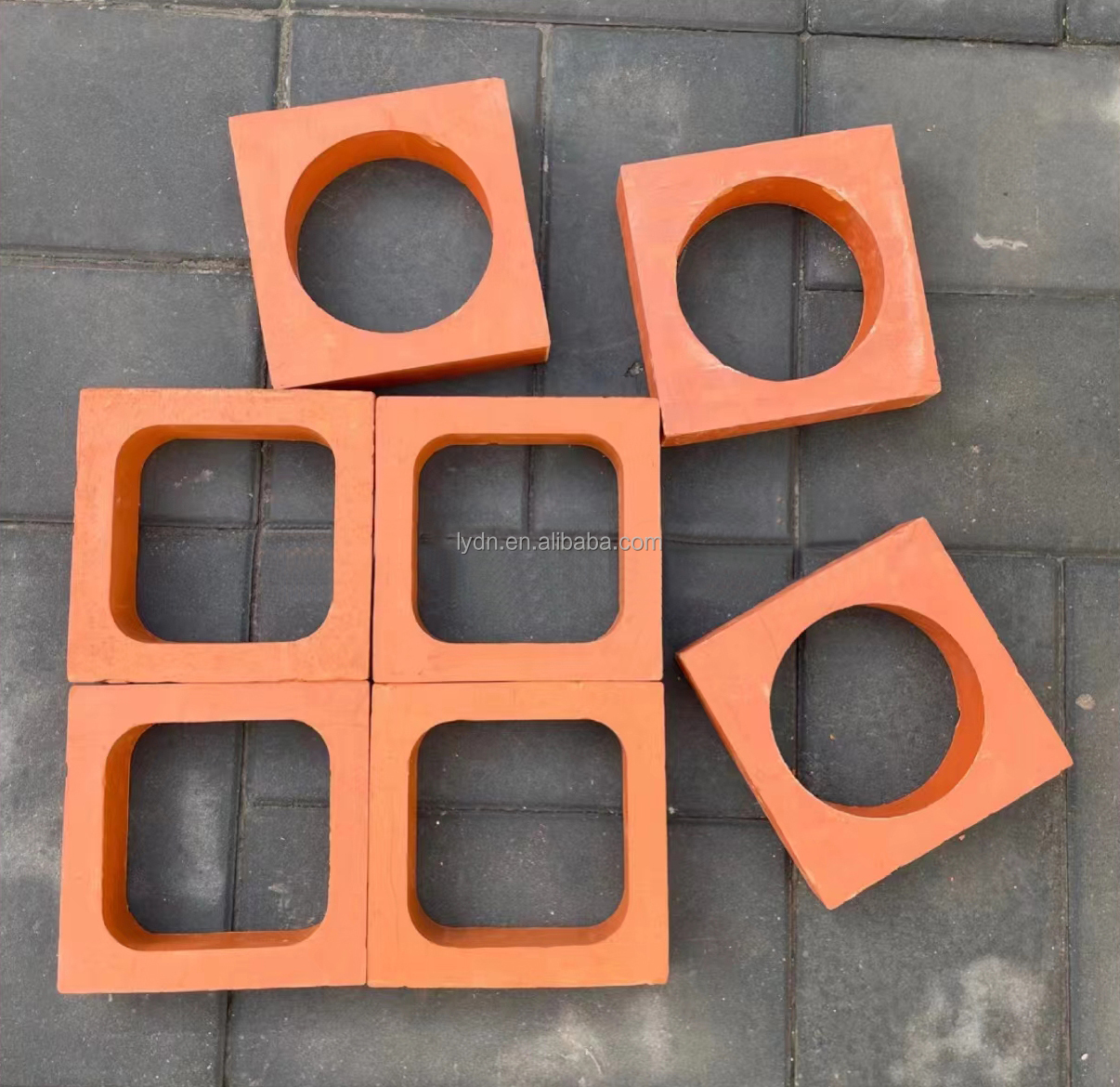 Common Size 240*120*60mm Handmade Clay Fire Bricks Ventilation Tiles Heat Insulation up to 800°C for Garden Panel Facade