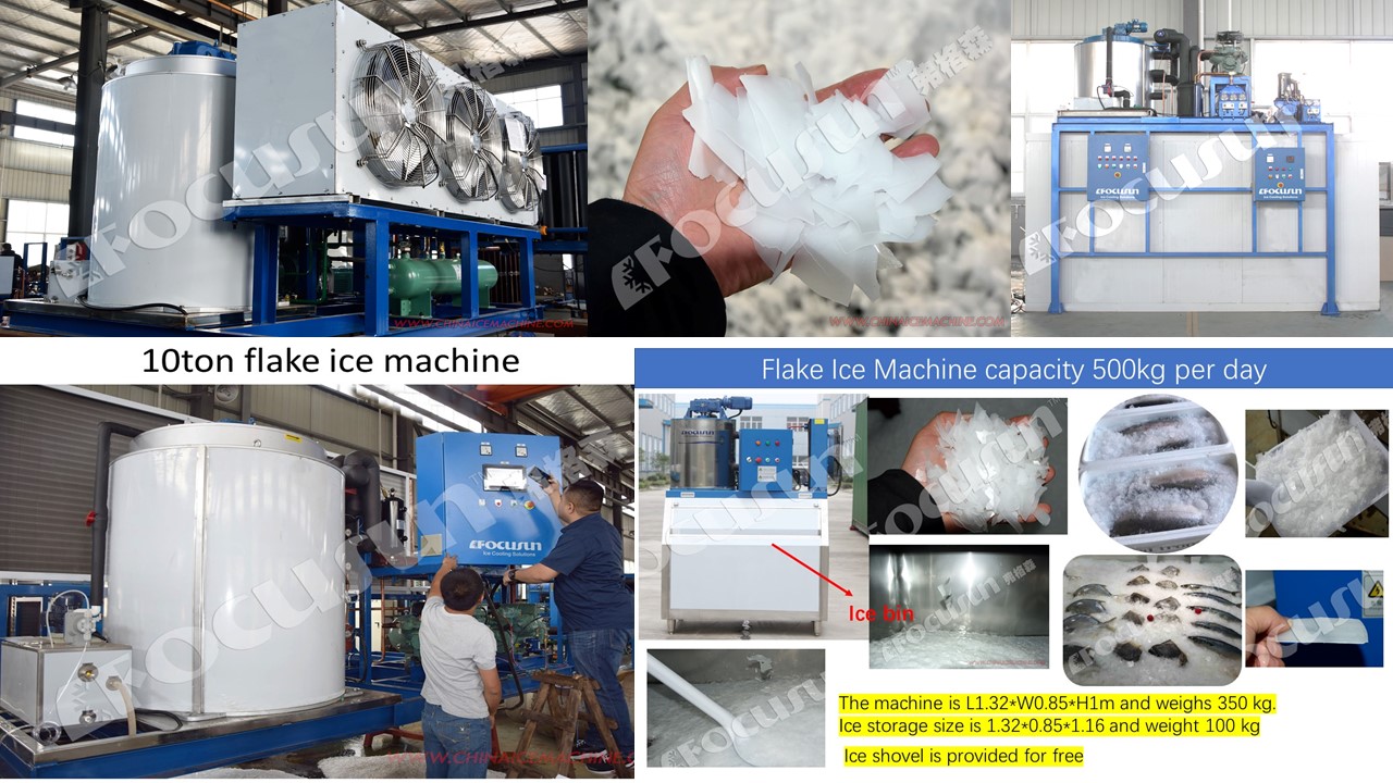 FOCUSUN FIF-300 30 Tons Per Day Ice Flake Machine for Fishery User-Friendly and Design