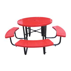 China Dia 1093mm Round Table And Bench Set wholesale