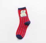 Trendy Popular Colorful Dress Women Socks , Jacquard Logo Stylish Dress Socks