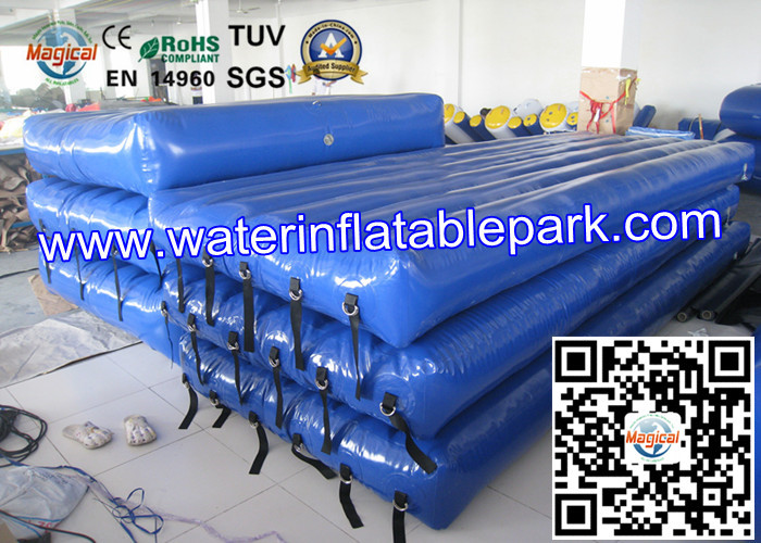 Beach Inflatable Water Park Play Mat / PVC Inflatable Floating Water Mattress