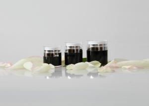 China 30ml 50ml Men Cosmetic Cream Jars Airless Pump Plastic Round Hot Stamping wholesale