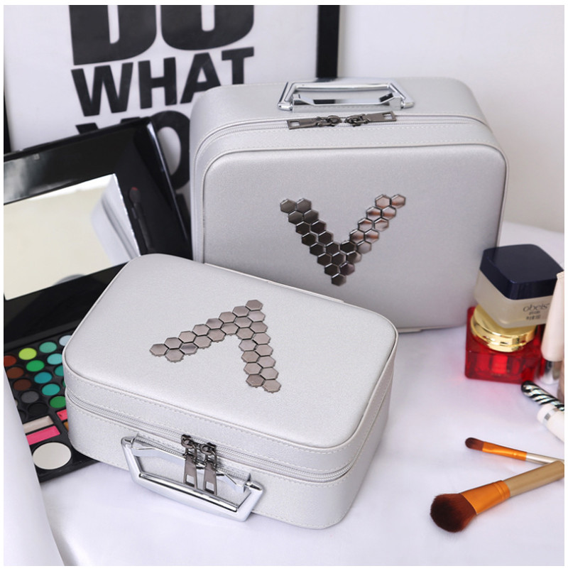 Mirror Ladies Cosmetics Storage PU Makeup Bag Case