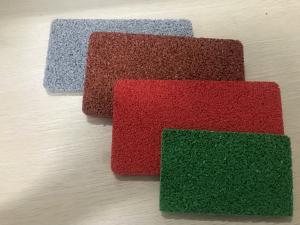 China UV Resistance Green Blue Smooth Rubber Granules Flooring wholesale