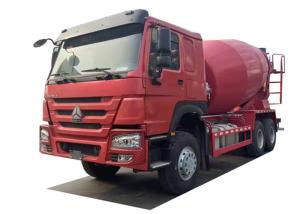 China 12cbm Red Used Concrete Mixer Truck With Pump Sinotruk HOWO on sale