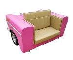 Industrial Vintage Pink Chevy Sofa Vintage Car Couch With Pu Leather Seat