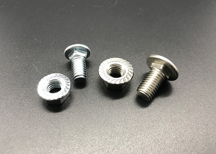 SS304 Shank Bolt Nut Carbon Steel M6 Flange Nut HDG Customized