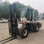 3.5 Ton Red Off Road Four Wheel Drive Vehicles 3500kg Construction Site Forklift