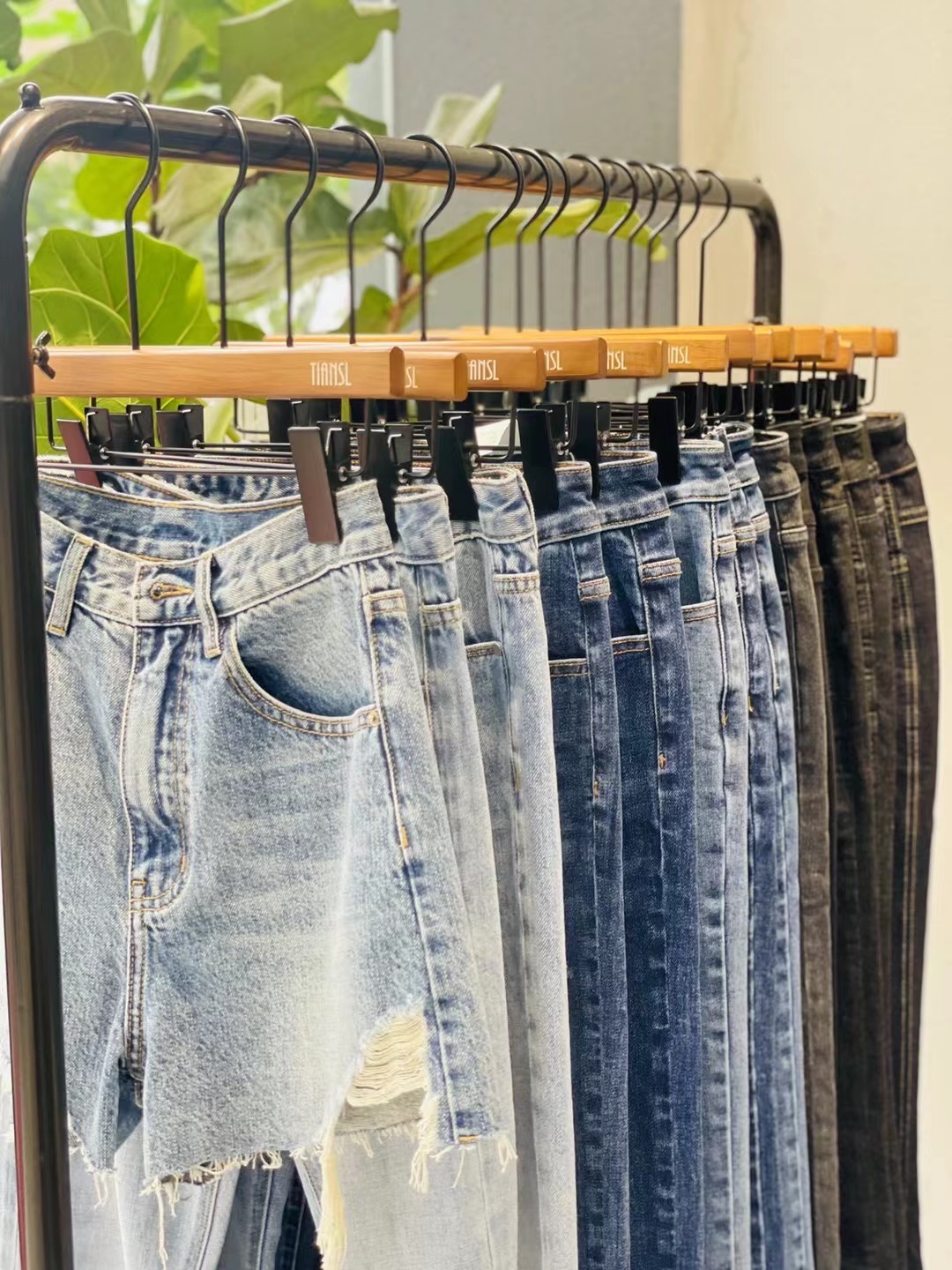 Mercerizing Patterned RFD Denim Cloth Fabric For Pants 320g